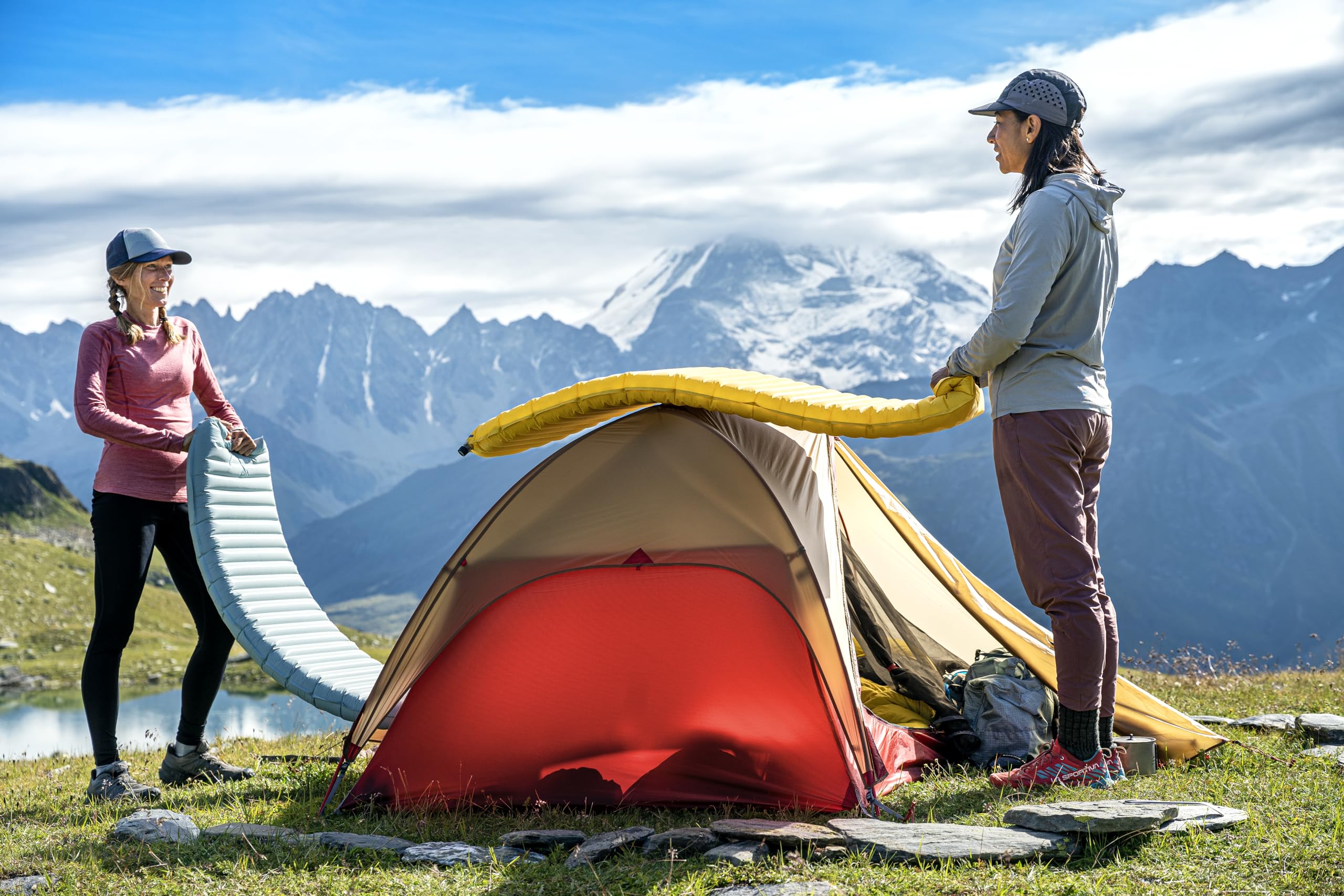 MSR Freelite cable-port pockets manage cords for charging devices in camp