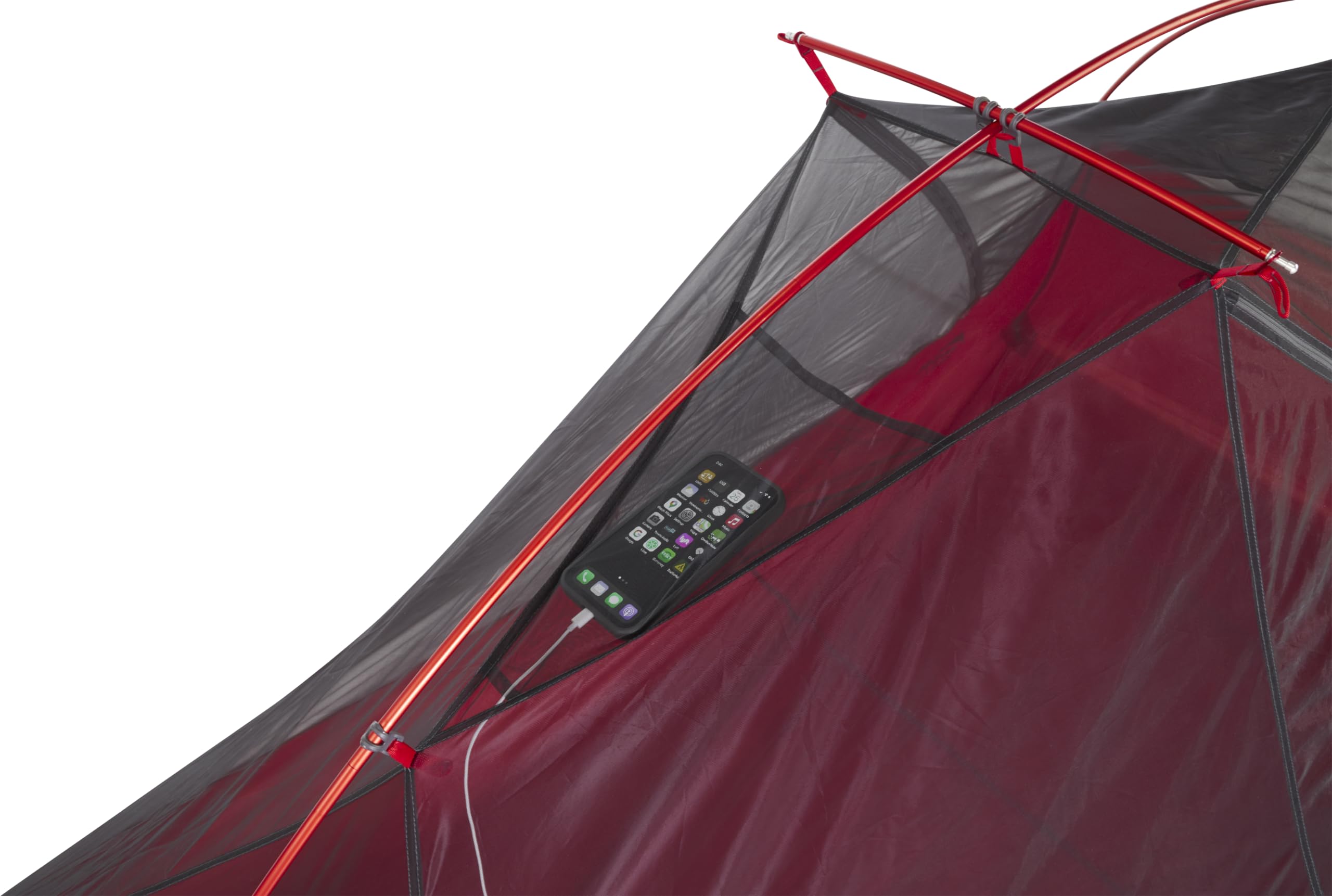 MSR FreeLite pockets with cable ports support organized gear and device charging