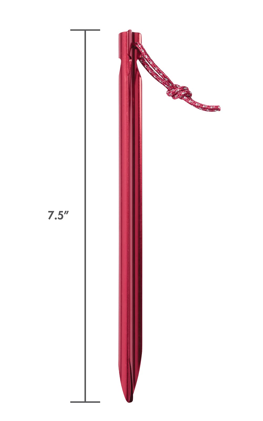 MSR Groundhog stakes with reflective pull loop for easy removal