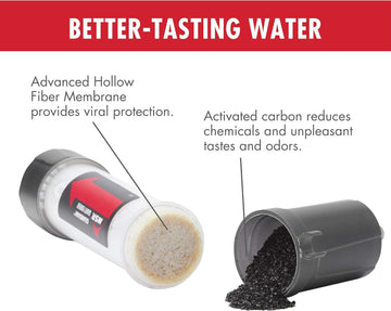 MSR Guardian 10L reservoir hanging for gravity purification in the field