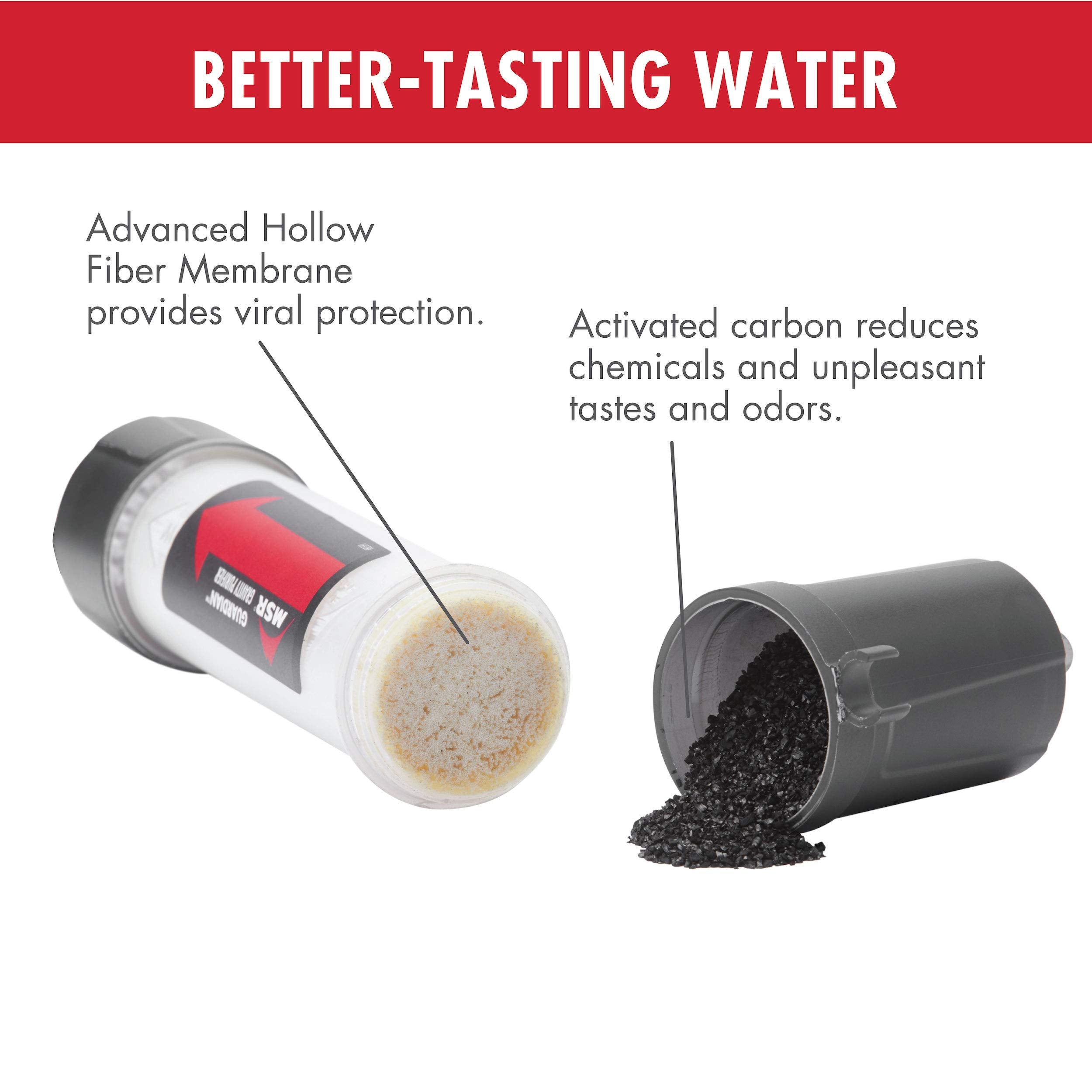 MSR Guardian gravity purifier demonstrates fast purification for up to 2 minutes per liter