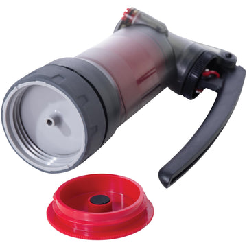 MSR Guardian pump in action demonstrating fast backcountry water purification.