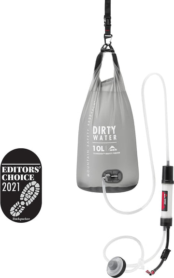MSR Guardian purifier assembly shown for field filtration