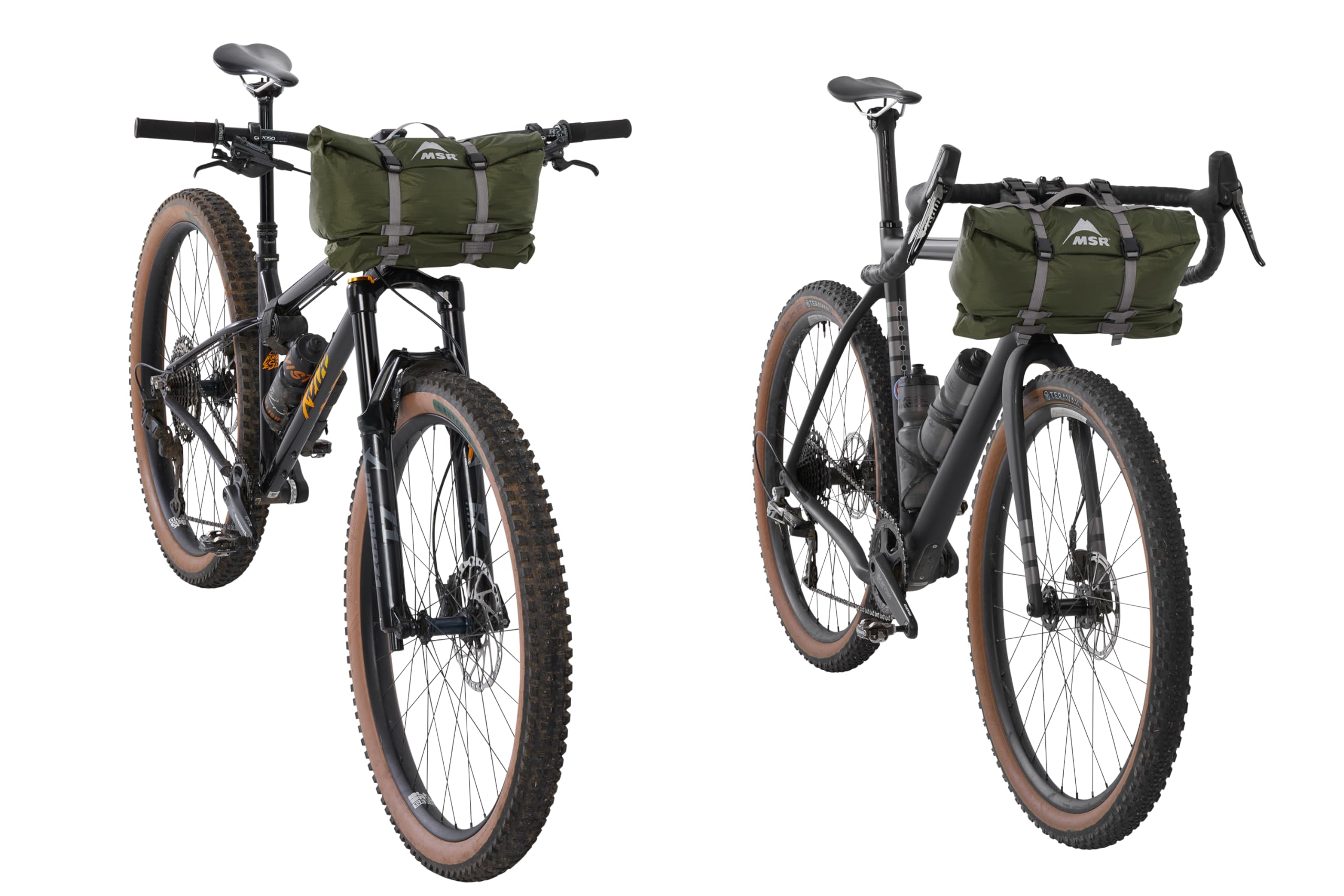 MSR Hubba Hubba Bikepack includes handlebar spacers to clear cables and accommodate varied bike setups