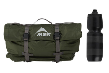 MSR Hubba Hubba Bikepack internal pockets with cable pass-through for charging.