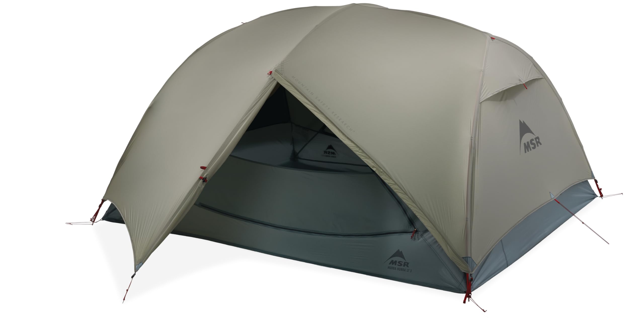 MSR Hubba Hubba LT interior shows roomy sleeping area and gear storage
