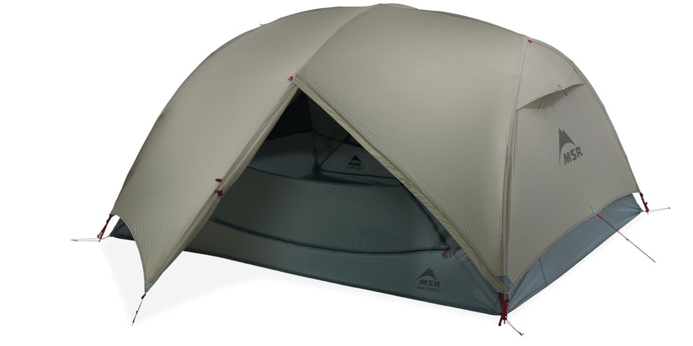 MSR Hubba Hubba LT interior shows roomy sleeping area and gear storage