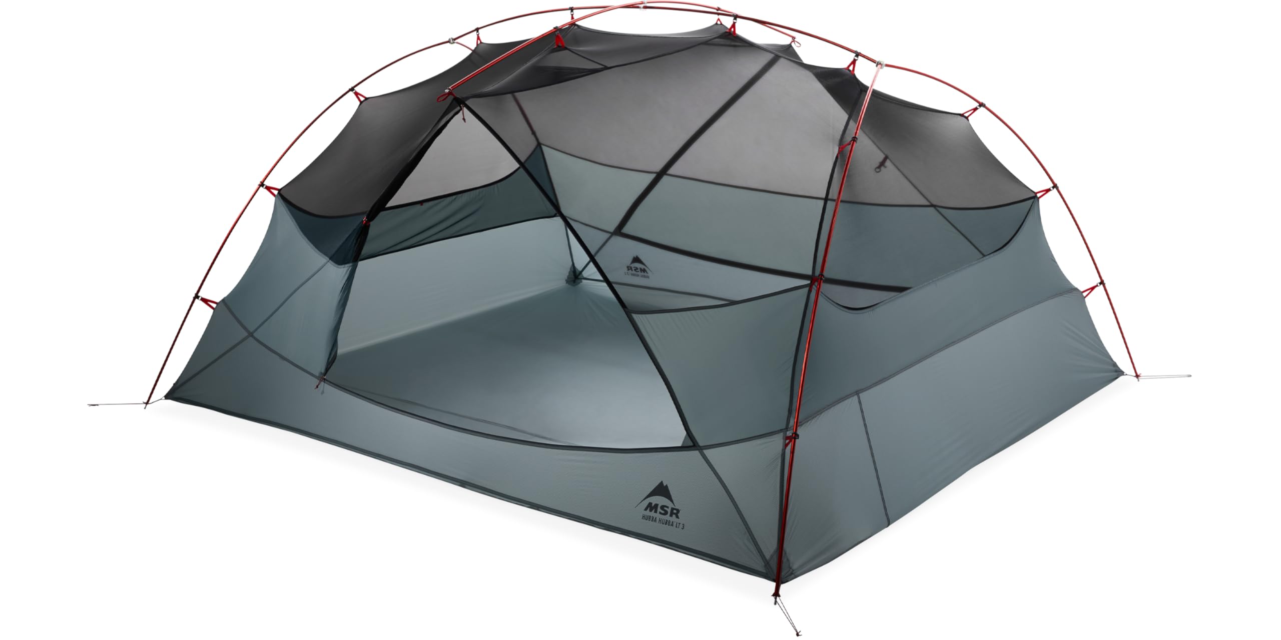 MSR Hubba Hubba LT rectangular floor enables wide pad setups