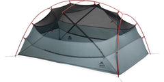 MSR Hubba Hubba LT rectangular floor accommodates thick sleeping pads for comfortable sleep.