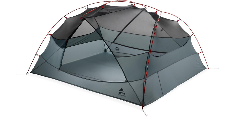 MSR Hubba Hubba LT rectangular floor enables wide pad setups