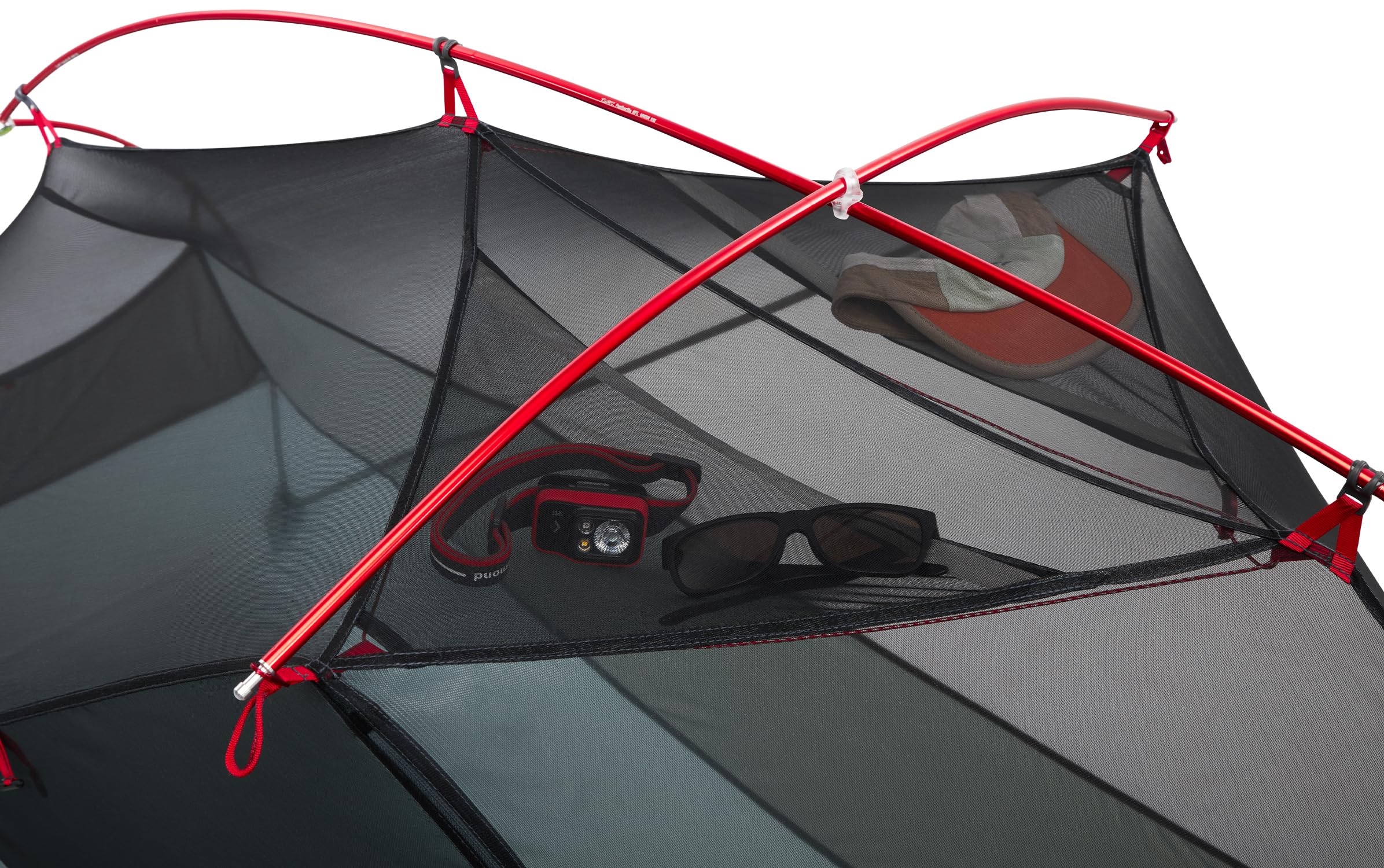 MSR Hubba Hubba LT single-point door provides easy access in low light