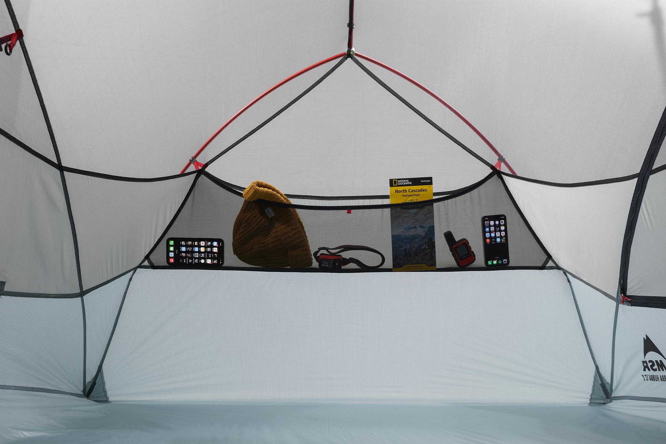 MSR Hubba Hubba LT large vestibules provide out-of-sleep storage for gear.