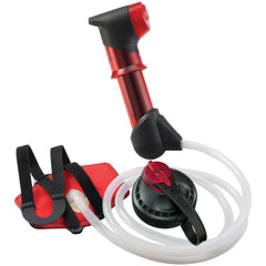MSR HyperFlow filter body demonstrates compact ultralight design for multi-day backcountry trips.