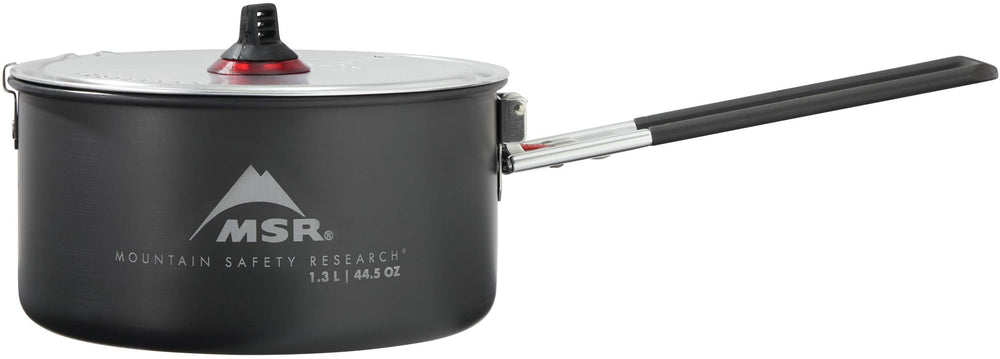 MSR 1.3-liter pot offers even heat distribution