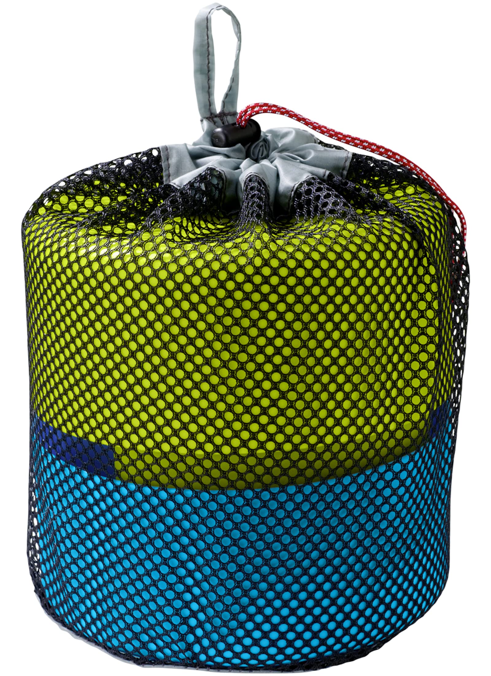 MSR insulated mugs in blue-green pair keep beverages warm on chilly camps.