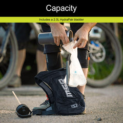 MSR Low-Profile Race Hydration Pack breathable back panel keeps you cooler.