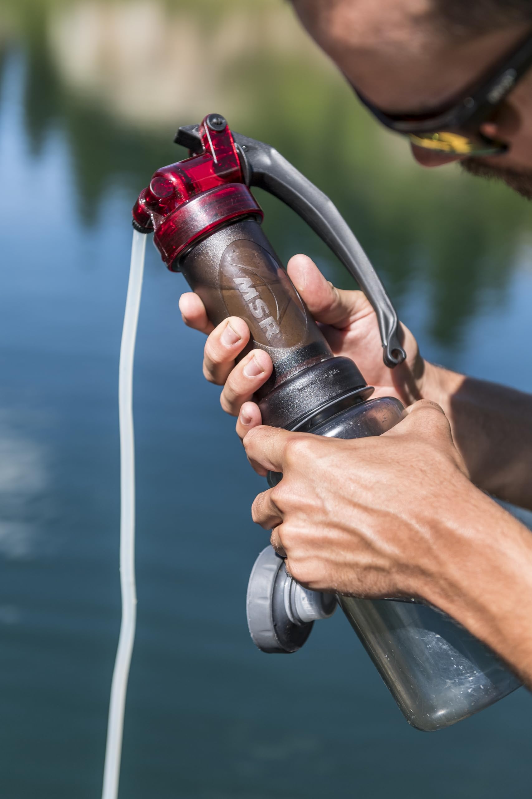 MSR MiniWorks EX ceramic-carbon filter removes bacteria and particulates for safe hiking water
