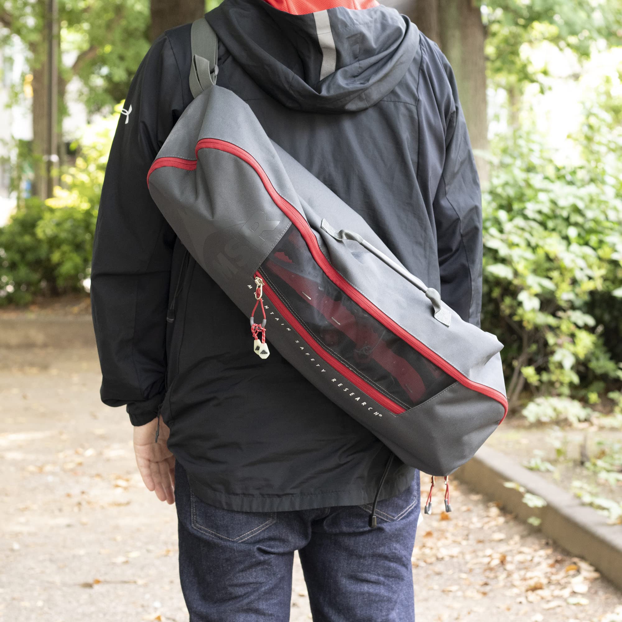 MSR Night Glow zipper pull glows for up to eight hours and recharges in ambient light