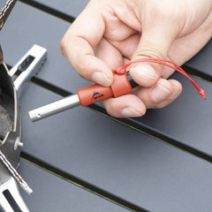 MSR Piezo Ignitor showing recessed protected element in action