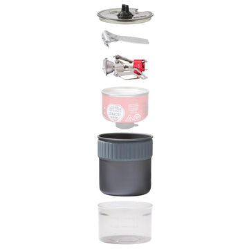 MSR PocketRocket 2 pot and bowl for compact trail meals.