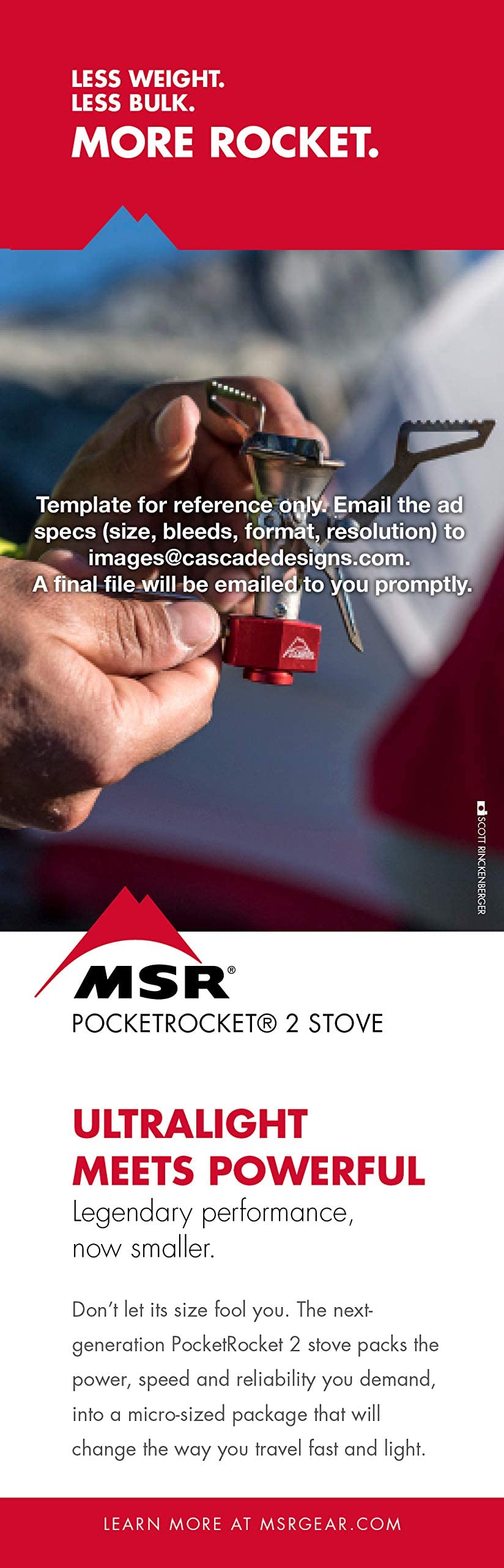 MSR PocketRocket 2 protective case included for travel