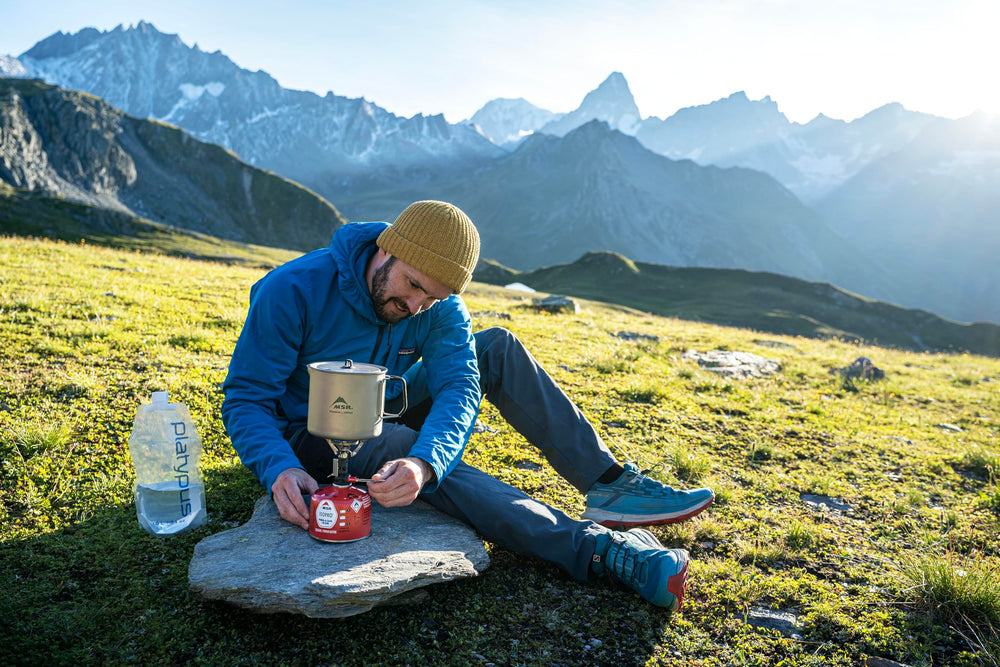 MSR PocketRocket Deluxe includes a stuff sack for compact storage.