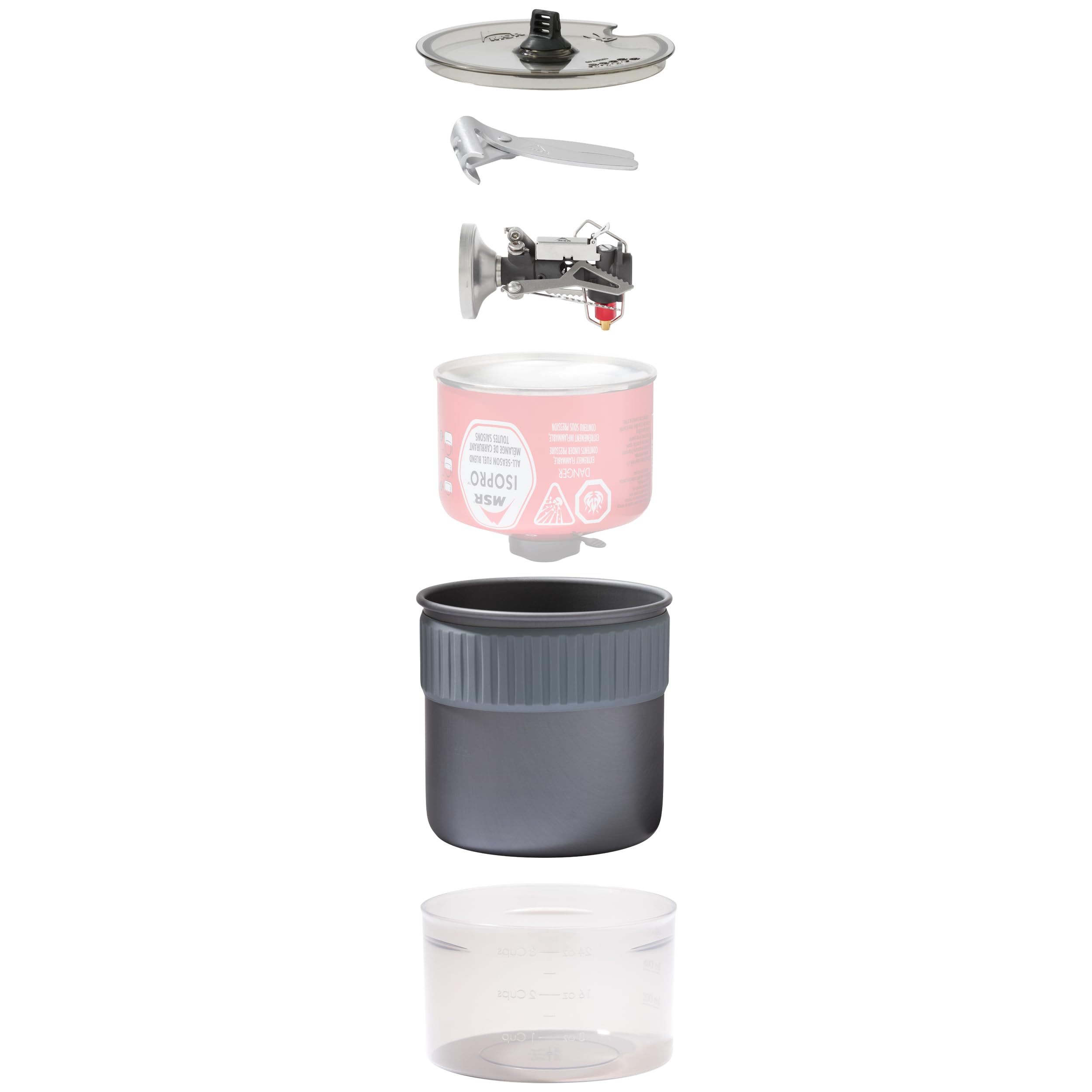 MSR PocketRocket Deluxe mini duo cook set for compact trail meal prep.