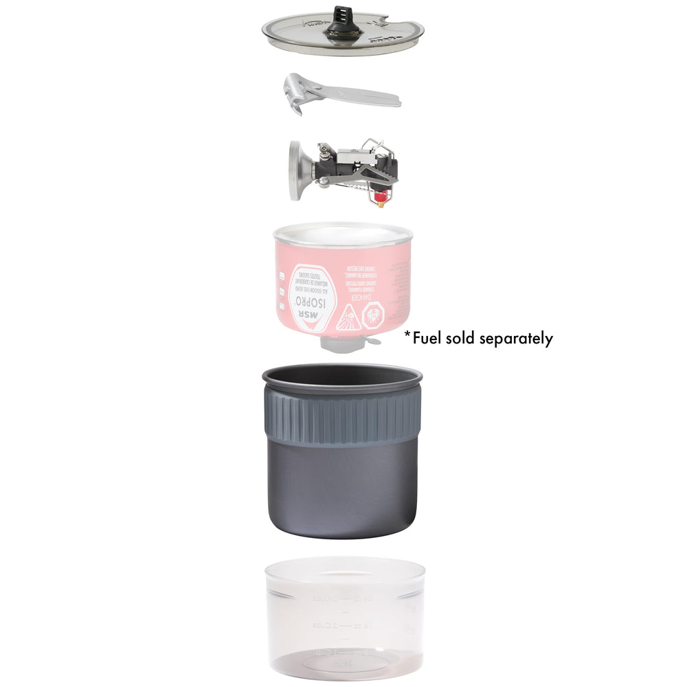 MSR PocketRocket Deluxe with Mini Duo Cook Set for fast trail meals.