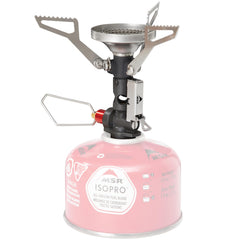 MSR PocketRocket Deluxe stove assembled for ultralight backpacking cooking.