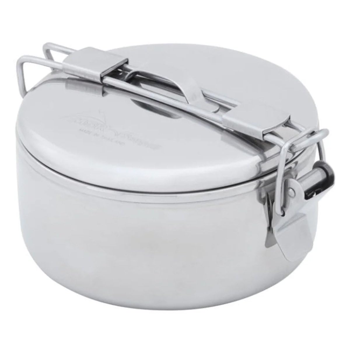MSR pot on stove demonstrates compact 475 mL capacity for solo camping meals.