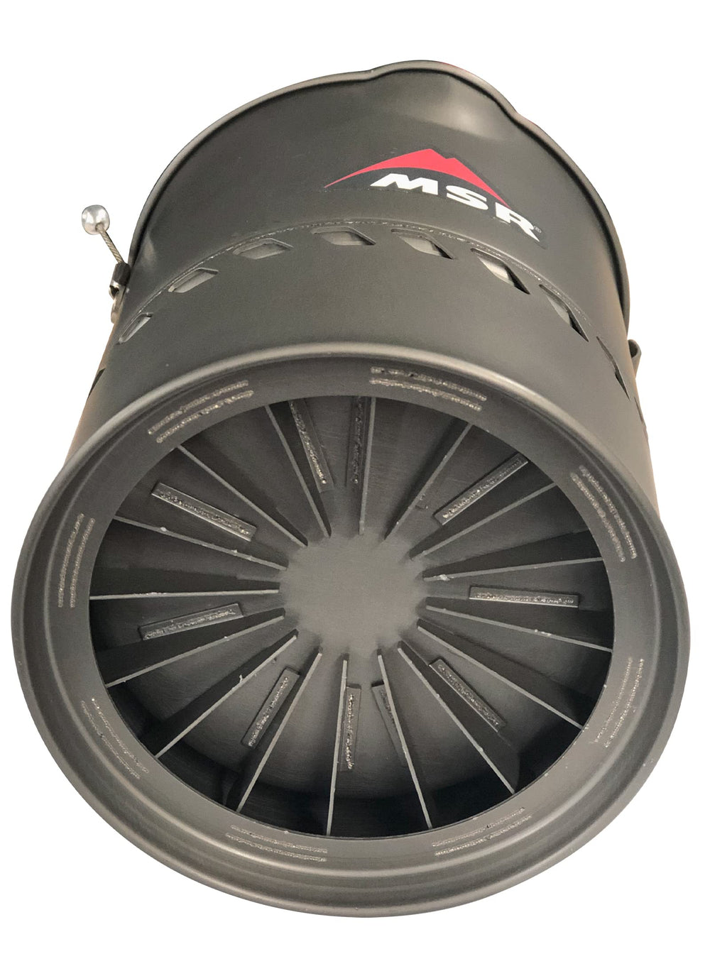 MSR Reactor 1-0l pot inside shows self-contained efficiency for travel light.