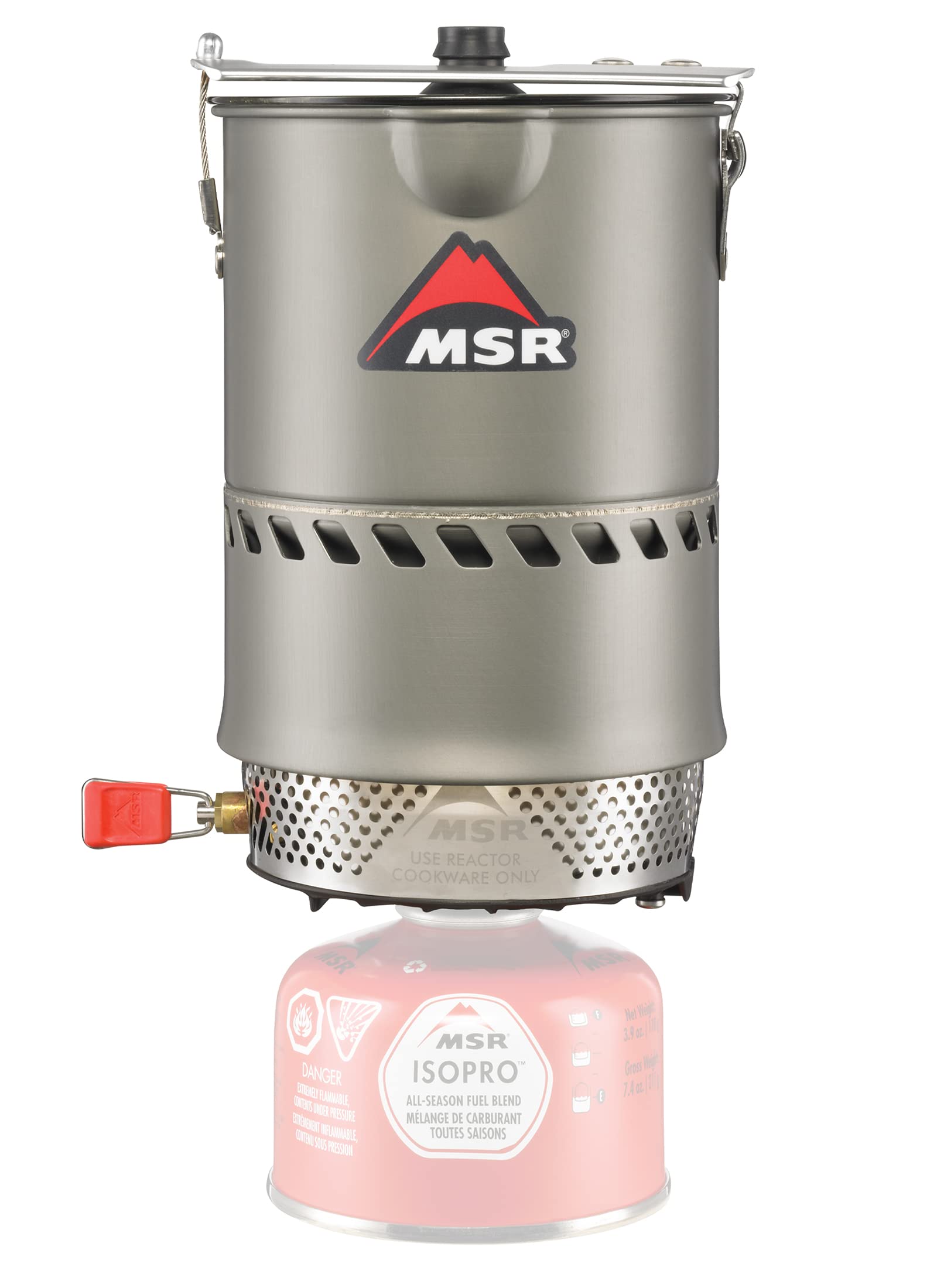 MSR Reactor system assembly shows a compact, all-in-one setup for backcountry use.