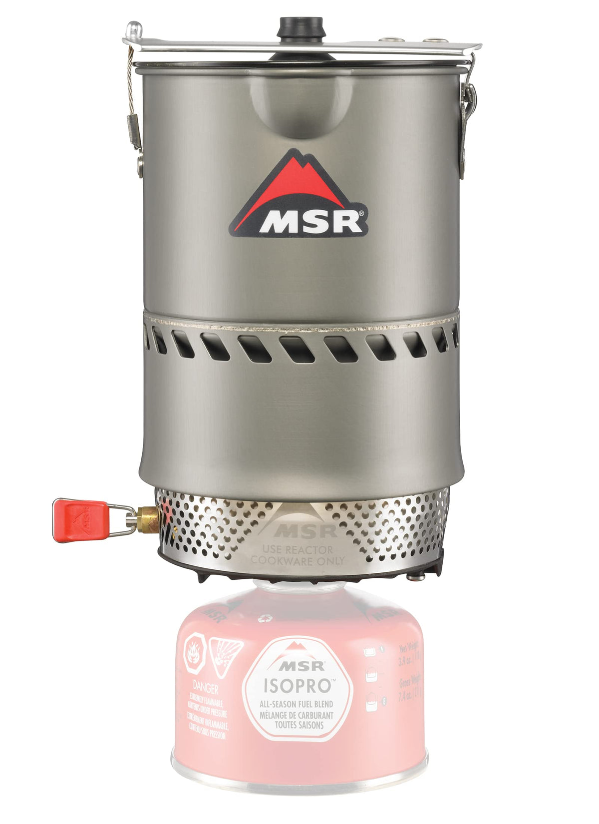 MSR Reactor system assembly shows a compact, all-in-one setup for backcountry use.