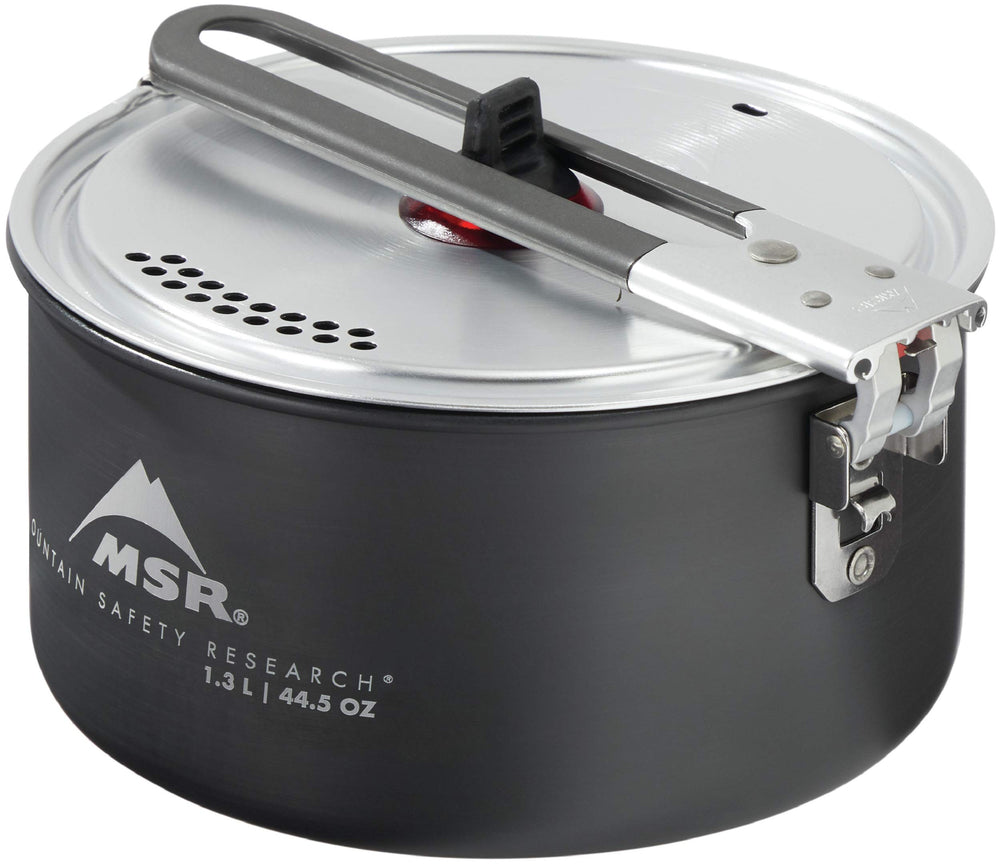 MSR solo camping setup ready for on-trail meals