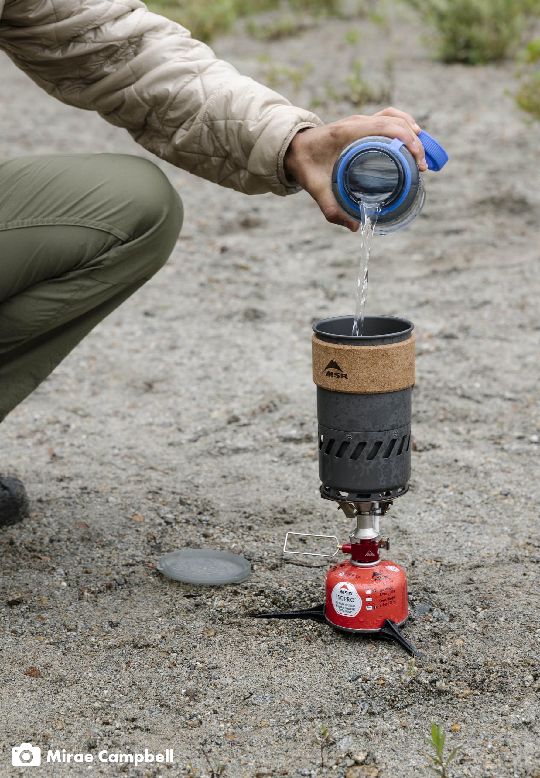 MSR Switch canister stand and fuel compatibility support steady heat in cold or altitude