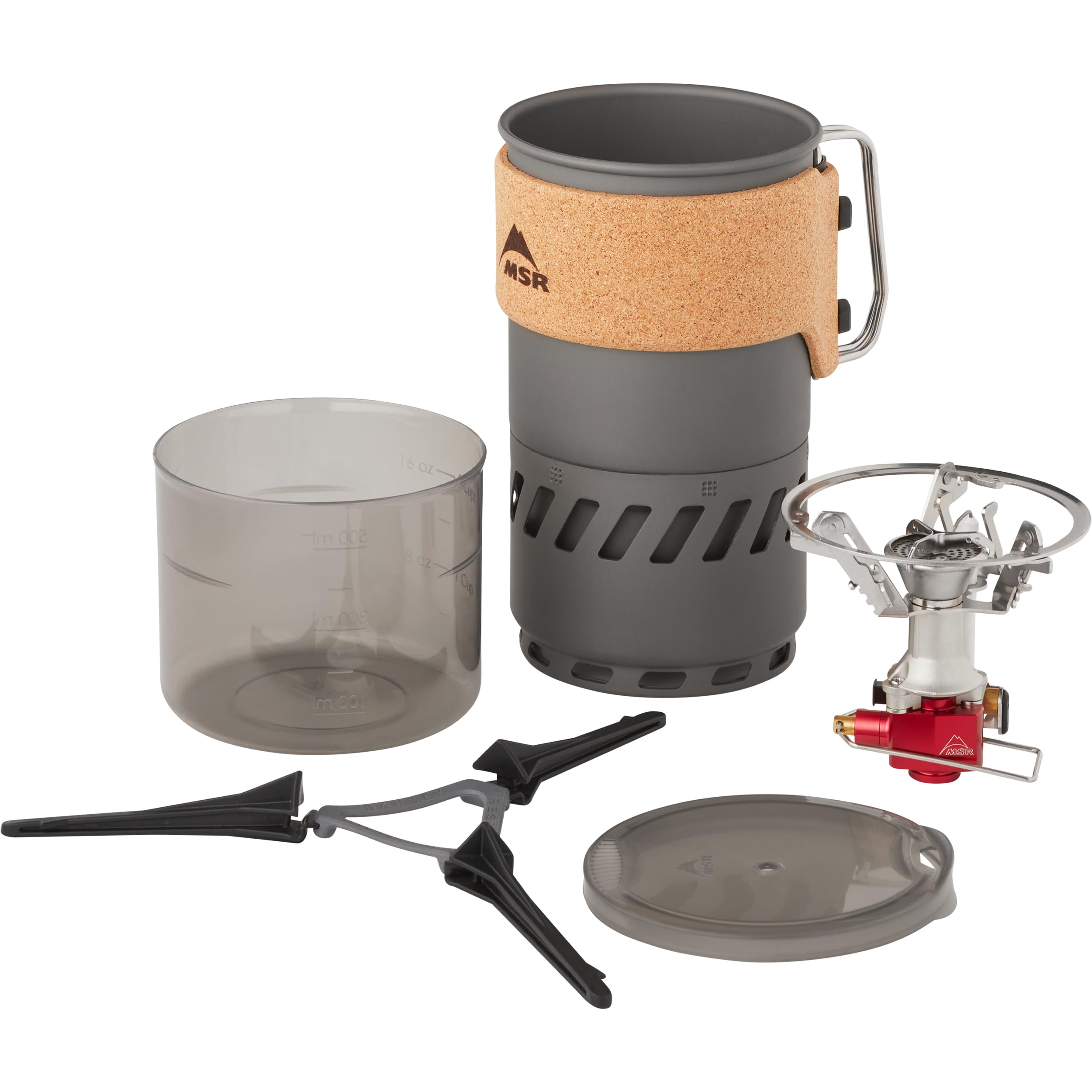 MSR Switch cork pot cozy close-up emphasizes burn resistance and grip in wet conditions