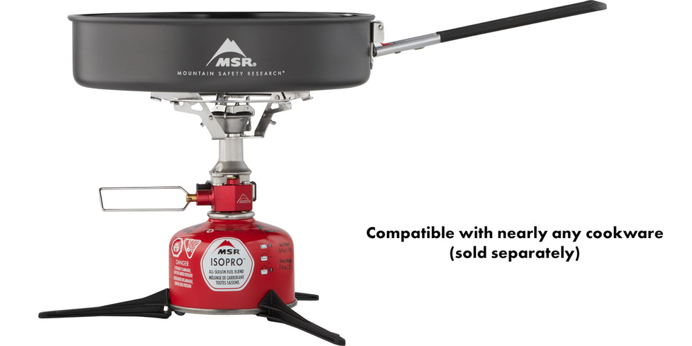 MSR Switch hemispherical bottom heats more evenly for faster boils