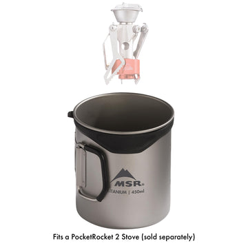 MSR Titan Cup 450 mL capacity ready for small servings