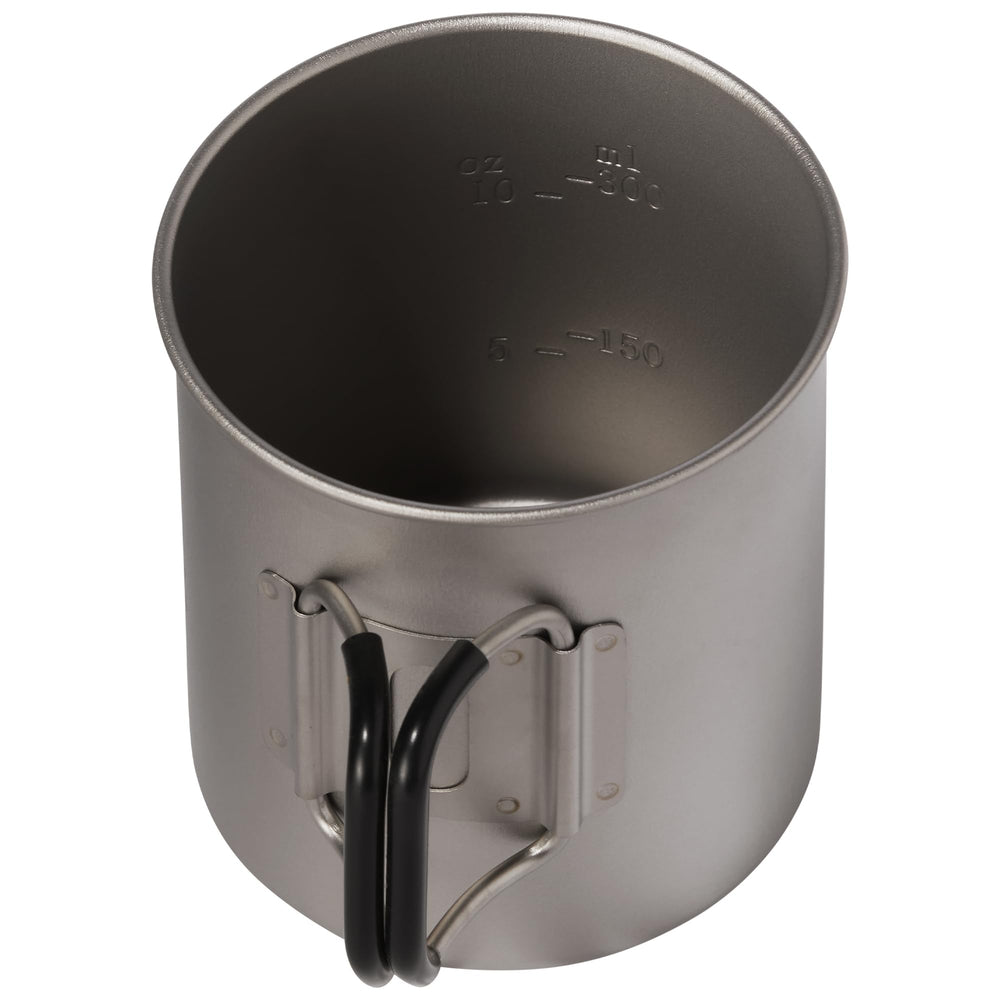 MSR Titan Cup with silicone lip saver eases drinking hot liquids safely