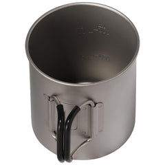 MSR Titan Cup with silicone lip saver eases drinking hot liquids safely