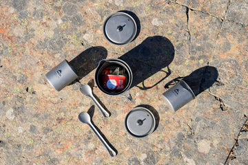 MSR Titan compact cook-set compatibility with stove options for solo trips.