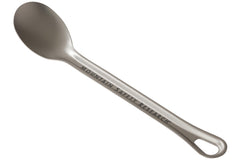 MSR Titan ultralight long spoon in pack, ideal for ultralight hikers