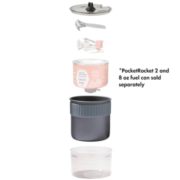 MSR Trail Mini Duo bowl and lid ready for stacking and sharing backcountry meals.