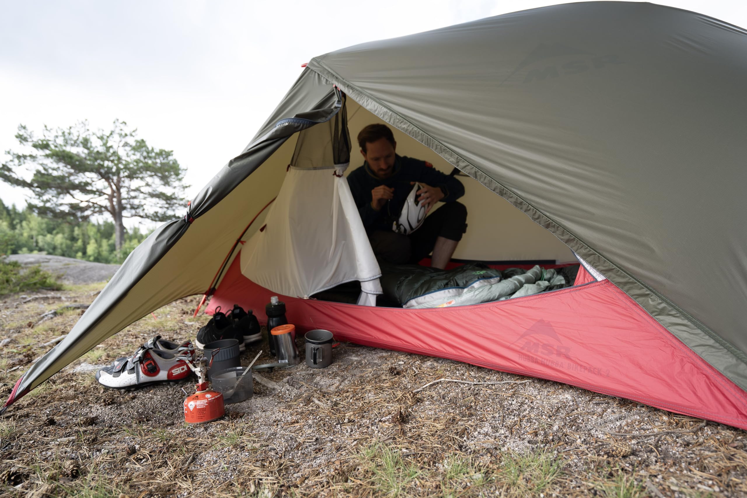 MSR Trail Mini Solo Cook Set PFAS-free DWR stuff sack keeps gear dry