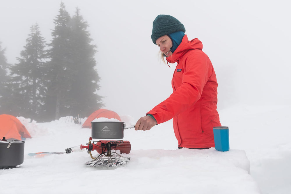 MSR WhisperLite Compact heat reflector improving outdoor efficiency