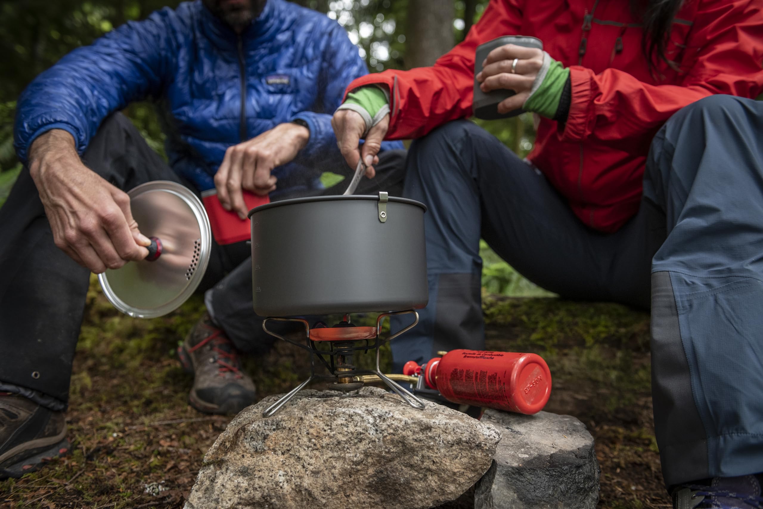 MSR WhisperLite Compact stove ignites quickly for hot meals