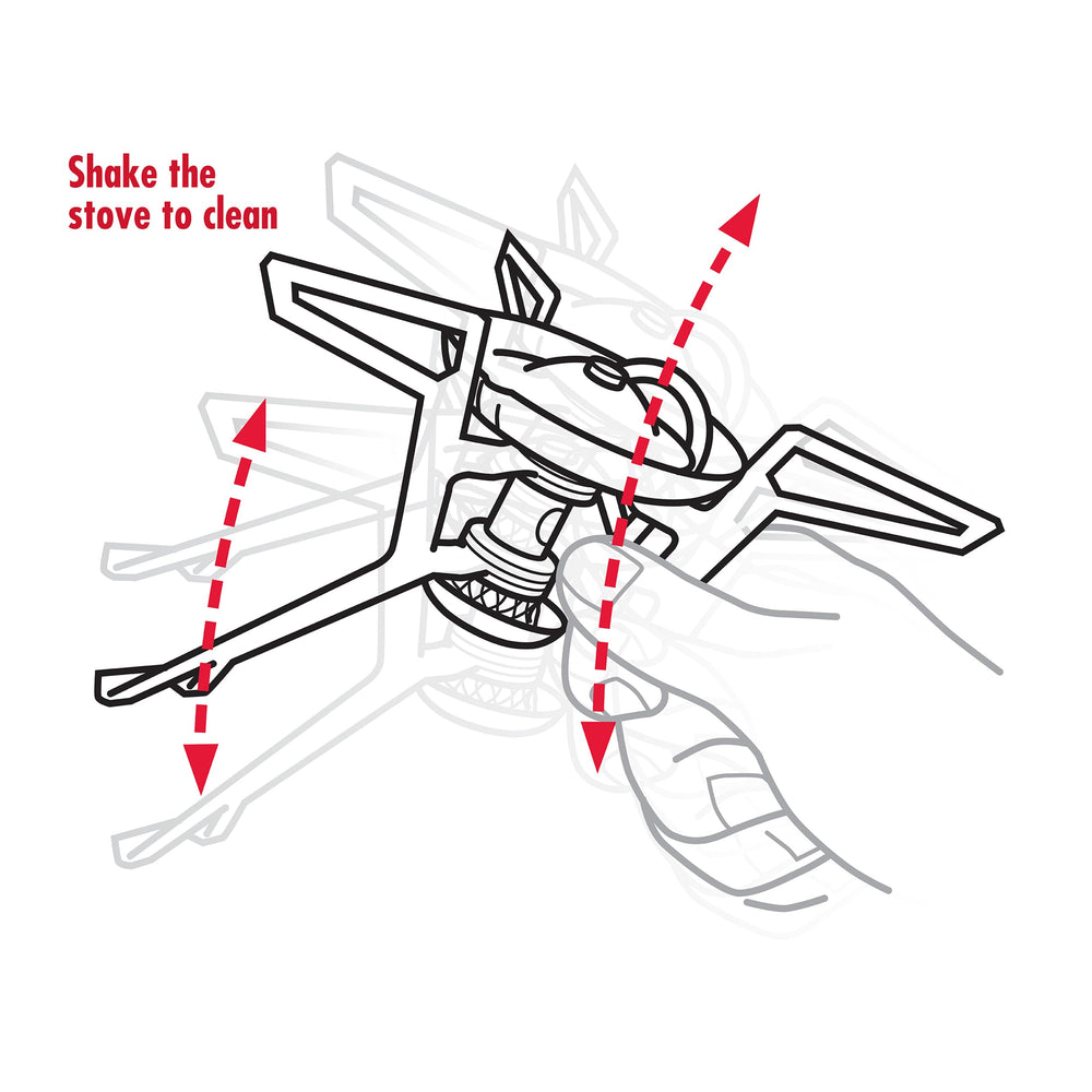 MSR WhisperLite International folded compact design ideal for backpacking setups.