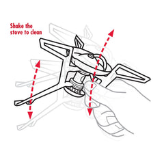 MSR WhisperLite International folded compact design ideal for backpacking setups.