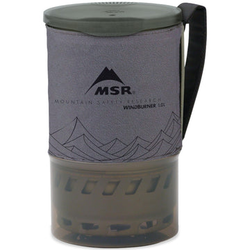 MSR WindBurner 1L pot with cozy and extra bowl for compact camp meals