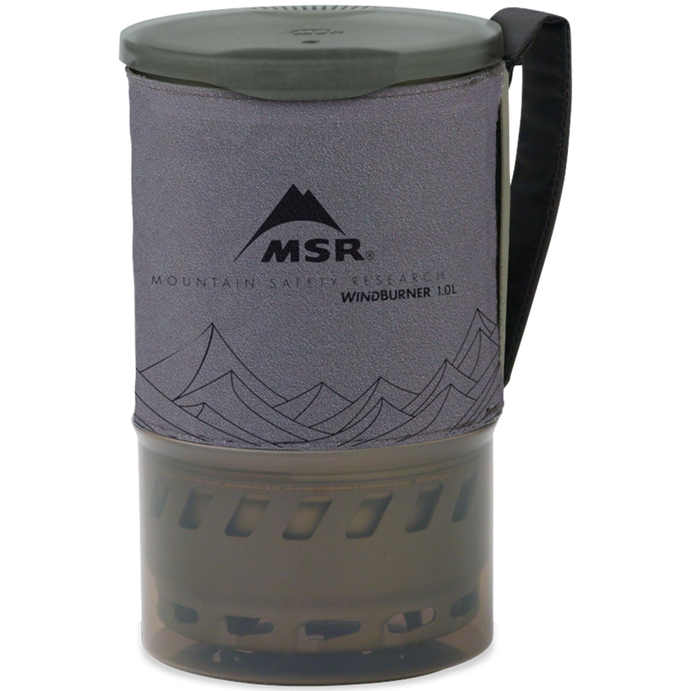 MSR WindBurner 1L pot with cozy and extra bowl for compact camp meals